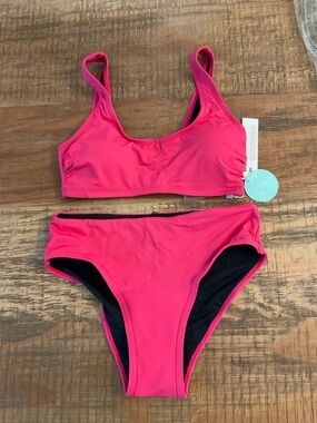 Bright Pink Women's Two-Piece Bikini Set